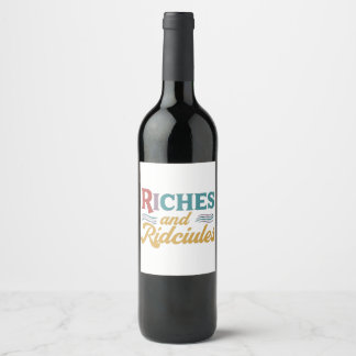 Cerveja Ricos e ridiculariza o rótulo da garrafa de vinho