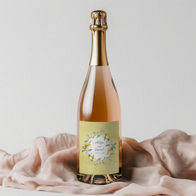 Cerveja Rótulo da garrafa de vinho de Casamento de Limão d (Dress up your wine bottles with custom labels that wow guests at your wedding.)