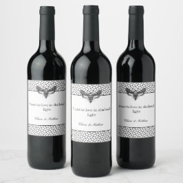 Cerveja Rótulo da garrafa de vinho de Casamento Gótico - G