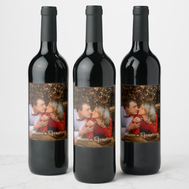 Cerveja Rótulo da garrafa de vinho de saudação da temporad (Garrafas)