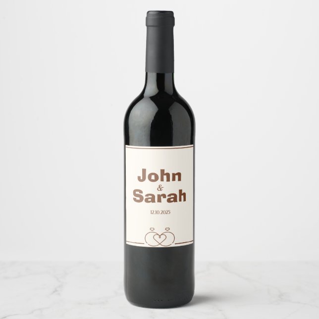 Cerveja Rótulo da garrafa de vinho - Design elegante (Frente)