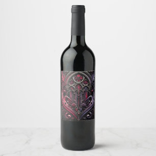 Cerveja Rótulo da garrafa de vinho gótico