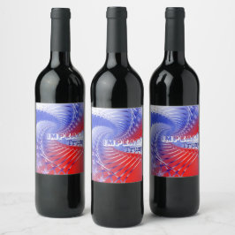 Cerveja Rótulo da garrafa de vinho "Impeach Trump"