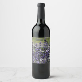 Cerveja Rótulo da garrafa de vinho lavanda