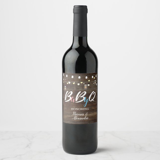 Cerveja Rótulo da garrafa de vinho para Chá de fraldas Bab (Frente)