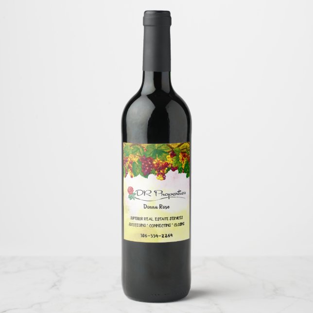 Cerveja Rótulo da garrafa de vinho personalizada Donna Ros (Frente)