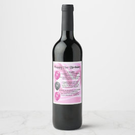Cerveja Rótulo da garrafa de vinho Poem da Filha - anivers