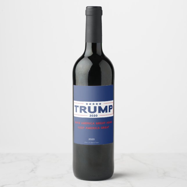 Cerveja Rótulo da garrafa de vinho Trump 2020 - Dádiva da  (Frente)
