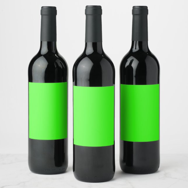 Cerveja Rótulo da garrafa de vinho verde neon - Personaliz (Garrafas)