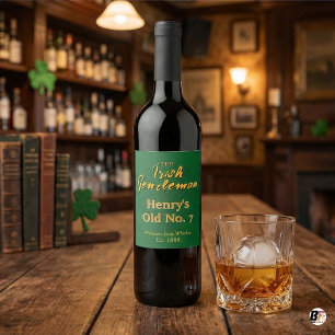 Cerveja Rótulo de Garrafa de Uísque Gentleman Irlandês Per