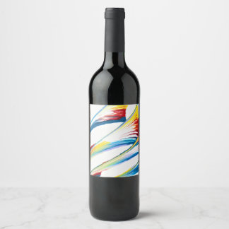 Cerveja Rótulo de Garrafa de Vinho Abstrato Listrado Tag A