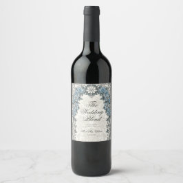 Cerveja Rótulo de Garrafa de Vinho Azul Vintage para Casam