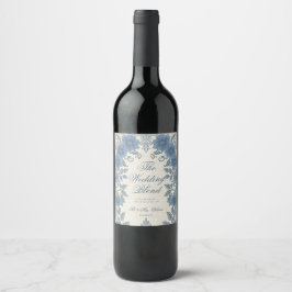 Cerveja Rótulo de Garrafa de Vinho Azul Vintage para Casam