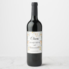Cerveja Rótulo de Garrafa de Vinho Botânico Flor Silvestre