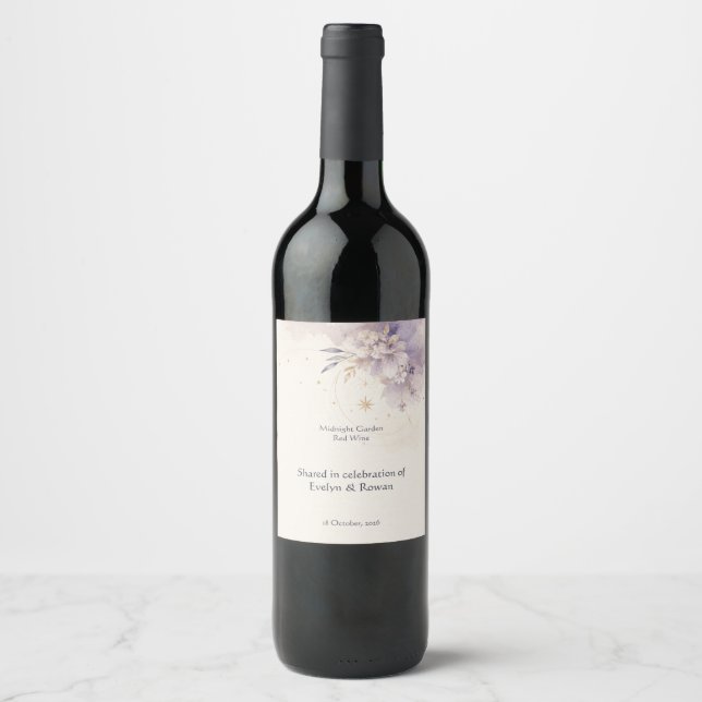 Cerveja Rótulo de Garrafa de Vinho Casamento Celestial (Frente)