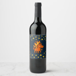 Cerveja Rótulo de Garrafa de Vinho com cavalos vermelhos