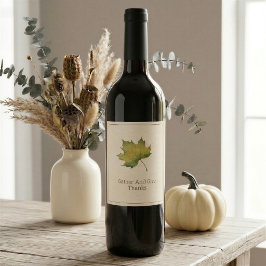 Cerveja Rótulo de Garrafa de Vinho de Ação de Graças Green