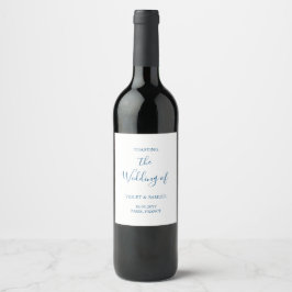 Cerveja Rótulo de Garrafa de Vinho de Casamento Azul Luxo