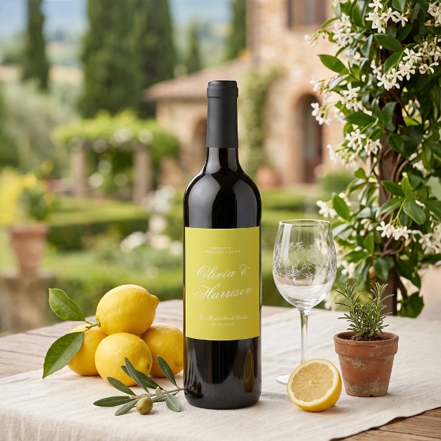 Cerveja Rótulo de Garrafa de Vinho de Casamento Citrus Per (Criador carregado)