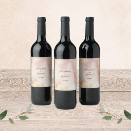 Cerveja Rótulo de Garrafa de Vinho de Casamento em Aquarel