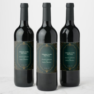 Cerveja Rótulo de Garrafa de Vinho de Casamento na Florest