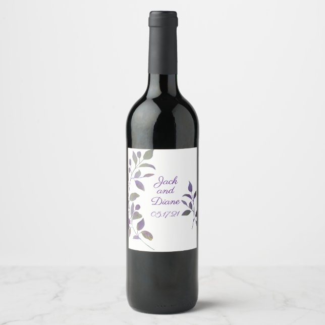 Cerveja Rótulo de Garrafa de Vinho de Casco Roxo (Frente)