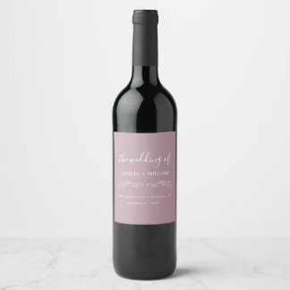 Cerveja Rótulo de Garrafa de Vinho de Noiva com Monograma