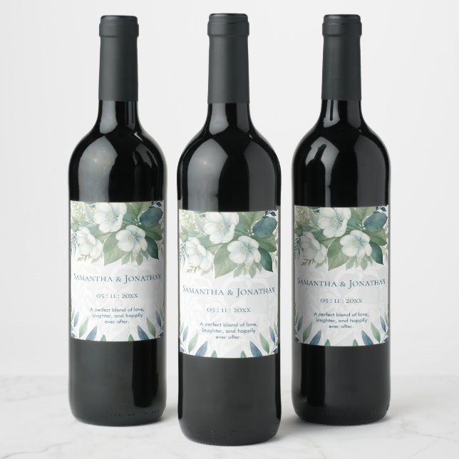 Cerveja Rótulo de Garrafa de Vinho de Noiva em Verde Salvi (Garrafas)