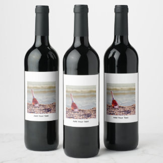 Cerveja Rótulo de Garrafa de Vinho de Praia