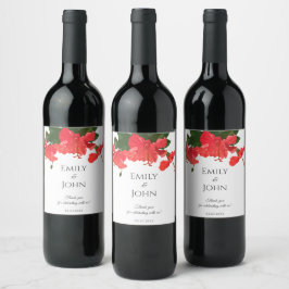 Cerveja Rótulo de Garrafa de Vinho Flor de Hibisco