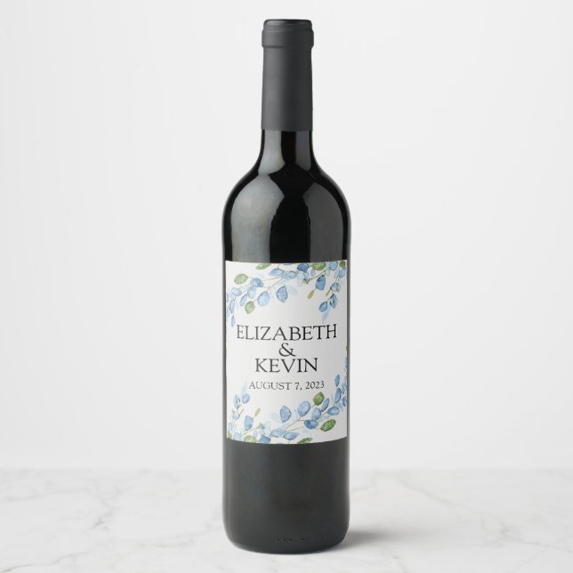 Cerveja Rótulo de garrafa de vinho floral Elegante (Frente)