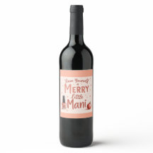 Rótulo de garrafa de vinho lindo para qualquer ama