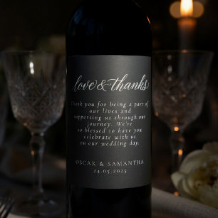 Cerveja Rótulo de Garrafa de Vinho para Casamento de Luxo 