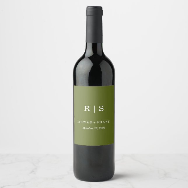 Cerveja Rótulo de Garrafa de Vinho Personalizado Elegante (Frente)