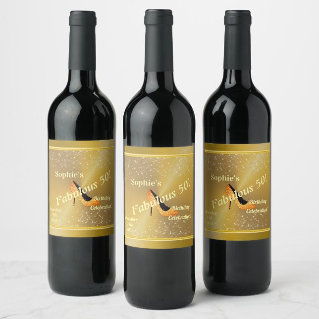 Cerveja Rótulo de Garrafa de Vinho Personalizado para 50º  (Garrafas)