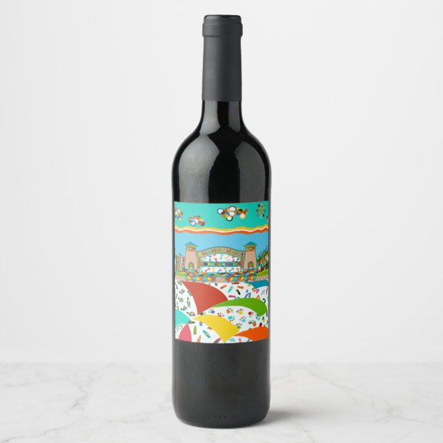 Cerveja Rótulo de Garrafa de Vinho/Vinho Espumante Sea Isl (Frente)