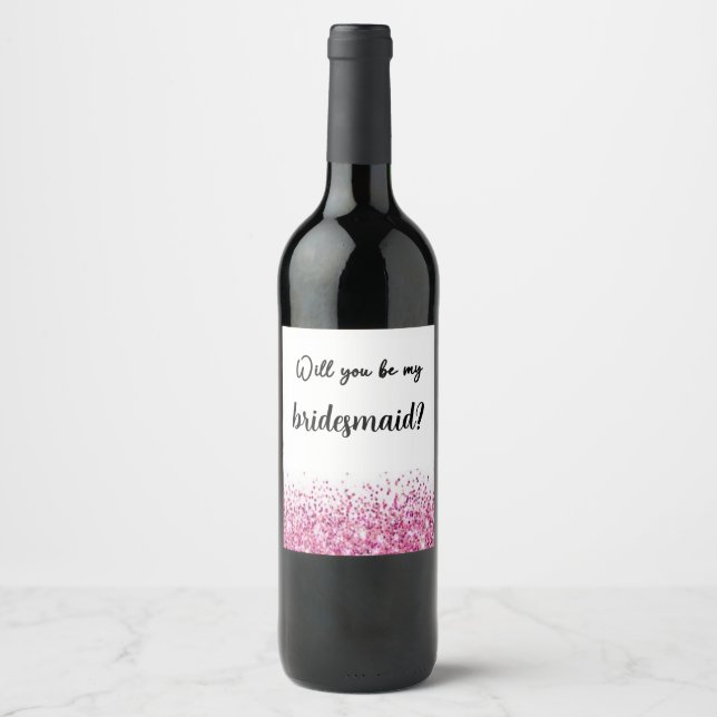 Cerveja Rótulo de Garrafa de Vinho 'Você Será Minha Dama d (Frente)