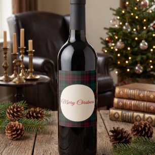 Cerveja Rótulo de Garrafa de Vinho Xadrez de Natal Clássic