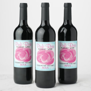 Cerveja Rótulo de Garrafa ou Embalagem de Rosa Rosa e Água