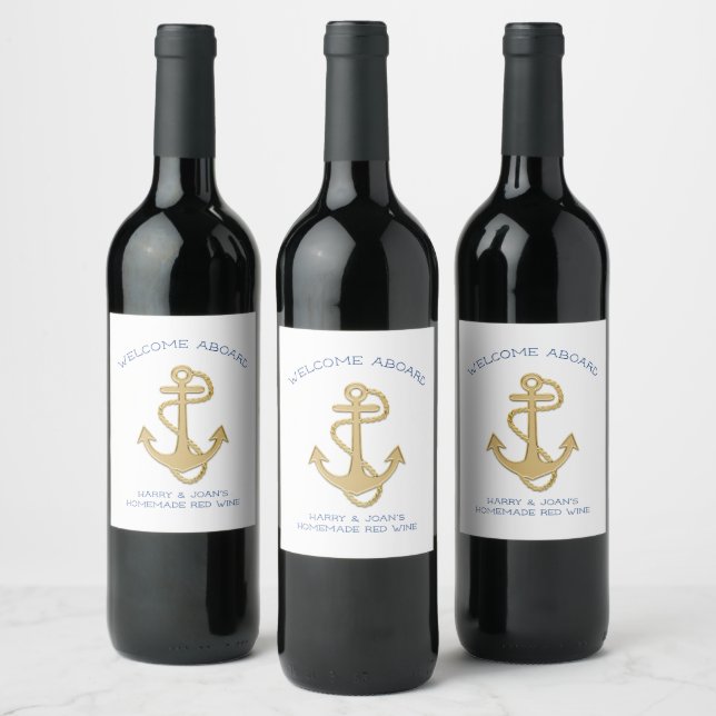 Cerveja Rótulo Personalizado de Garrafa de Vinho Âncora de (Garrafas)