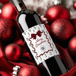 Cerveja Rótulo Personalizado de Garrafa de Vinho de Natal