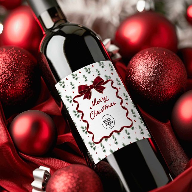Cerveja Rótulo Personalizado de Garrafa de Vinho de Natal  (Merry Christmas Client Favor Wine Bottle Labels)