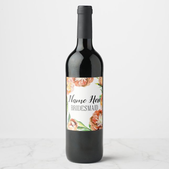 Cerveja Rótulo Personalizado de Garrafa de Vinho para Dama (Frente)