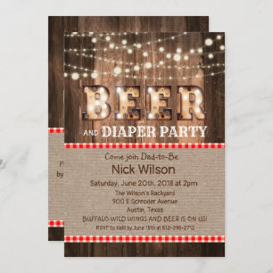 Cerveja Rústica e Convite de festas Fralda