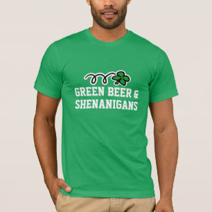 Cerveja verde & shenanigans da camisa   do Dia de