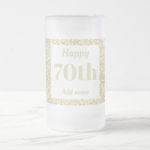 Cerveja Vidro Jateado 70 de presente de caneca de aniversário personaliz