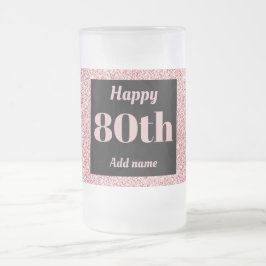 Cerveja Vidro Jateado 80 de presente de caneca de aniversário personaliz