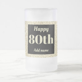 Cerveja Vidro Jateado 80 de presente de caneca de aniversário personaliz