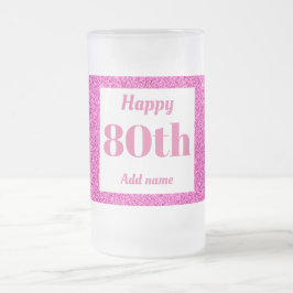 Cerveja Vidro Jateado 80 de presente de caneca de aniversário personaliz