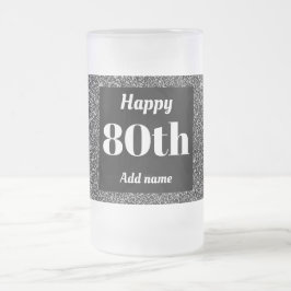 Cerveja Vidro Jateado 80 de presente de caneca de aniversário personaliz